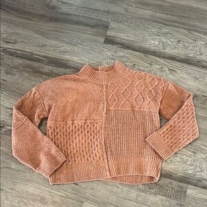Cozy Knit Sweater in Warm Peach